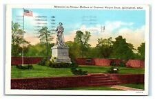 Postcard Memorial to Pioneer Mothers of Covered Wagon Days, Springfield OH M8 picture