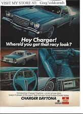 1975 Dodge Charger Daytona print ad: 