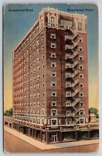 Brownwood Texas~Air View Brownwood Hotel On Corner~Vintage Linen Postcard picture