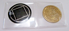 Narcotics Anonymous NA 1 Year Clean Bronze Medallion Recovery Chip Token  picture