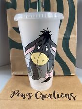 Custom Starbucks Eeyore from Winnie Pooh Reusable Cold Cup 24Oz W/ Lid And Straw picture
