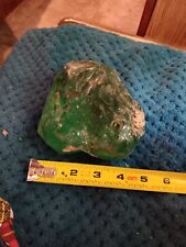 Green Sea Glass Evil Eye  Rock With Crustacean Growing On It Andara Crystal . picture