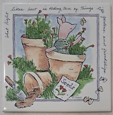Disney Classic Winnie the Pooh Ceramic Tile Trivet Piglet Gardening Seeds 6