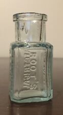Vintage Root's German Electrical Ointment Bottle - Aqua - 2.75