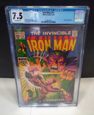 Iron Man # 11 (Marvel)1969 -- feat. Mandarin  -  CGC 7.5 - OW/W pages picture