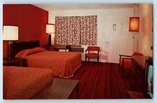 Edinburg Texas TX Postcard Rex Motel Room Interior View c1960's Vintage Antique picture