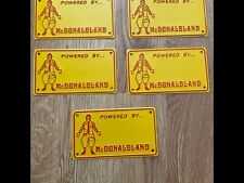 McDONALD'S METAL BICYCLE LICENSE PLATES POWERED BY McDONALDLAND  70'S RARE picture