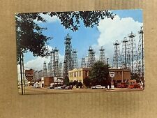 Postcard Kilgore TX Texas Oil Wells Rigs Derricks Fire Department Sinclair Gas picture
