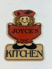Vintage Joyce'sKitchen Refrigerator Magnet Wall Hanger 1984 Bromac Retro picture