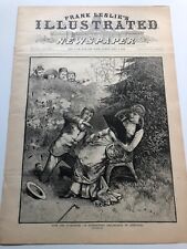 1884 Leslie’s Antique Print An Interrupted Romantic Fourth Of July Scene #7120 picture