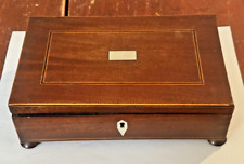 Antique 19th Century Mother or Pearl Inlaid Trinket Document Jewelry Box picture