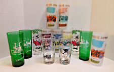 Vintage MCM Mixed Lot of Anchor Hocking/Libbey Barware Tumblers Set of 13 picture