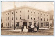 c1910's New National Hotel Barber Shop RPPC Unposted Photo Postcard picture