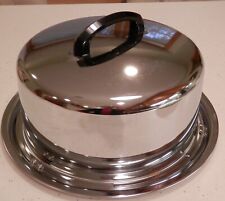 The Everedy Co Chrome Locking Lid Cake Carrier Fredrick MD USA Vintage picture