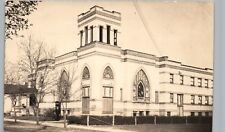 LINCOLN AVE METHODIST CHURCH real photo postcard SHADYSIDE OH c1910 rare rppc picture