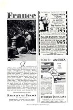 Railways of France Paris Old Woman Pots Tourism 1/2 Page 1930 Print Ad picture