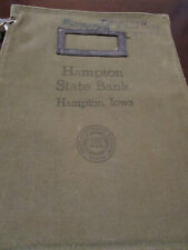 Vintage Hampton State Bank Hampton, Iowa Burlap Pouch picture