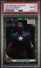 2023 Upper Deck Marvel Platinum Green /99 Captain America #13 PSA 10 picture