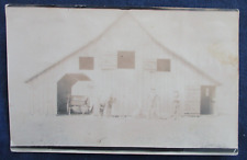 RP Men Farm Wagon Barn 1912 Postcard Tacoma Washington Cancel picture