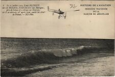 PC AVIATION, LOUIS BLÉRIOT SUR SON MONOPLAN, Vintage Postcard (b24377) picture