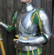 Medieval German Gothic Half Body Armor Suit W Cuirass Pauldrons Gauntlets picture