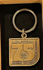 Vintage Leviton Electrical Solid Brass  Promotional Keychain with Gift Box picture