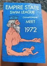 Vintage Empire State Swim League Championship Meet 1972 New York Unused Patch picture