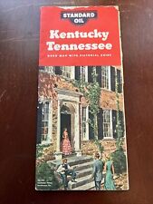 Vintage 1956 Kentucky Tennessee Road Map w/Pictorial Guide General Drafting Co. picture
