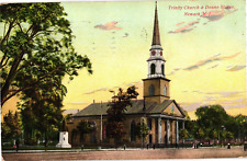 1909 Trinity Church & Doane Statue Newark New Jersey Postcard picture