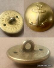 Rare Swedish Navy Anchor 7/8” Brass Button By M. Petterson, Stockholm, Sweden picture