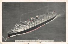Vtg. c1939 Clyde-Mallory Lines Sister Ships Shawnee & Iroquois Postcard p999 picture