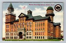 Buffalo NY-New York, Masten Park High School, Vintage Souvenir Postcard picture