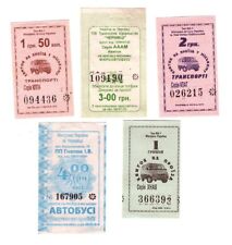 Ukraine Bus Route Taxi Маршрутне Tаксі Bus Happy Ticket Collection Set Lot 5 pcs picture