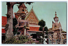 c1950s The Temple of Dawn Bangkok Thailand Japan Air Lines Vintage Postcard picture