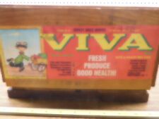 Viva Mexico Brightly Colored Vintage Wood Melon Crate picture