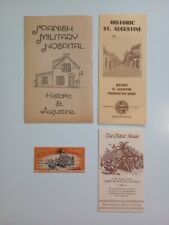 Historic St Augustine Florida Vintage Brochures/Memorabilia Lot Of 4 picture