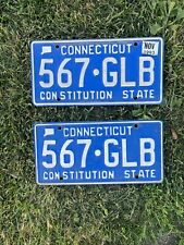 1989 Connecticut Pair License Plates The Constitution State picture