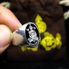 Rare Old Ring Lp Jong Wat Natangnok Thai Buddha Amulet Luck Rich Charm#1 picture