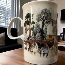 Vintage Dunoon Made in Scotland Winter In The City Porcelain Coffee Tea Mug Cup picture