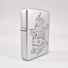 BRAND NEW -  DESIGNED BRUSHED STYLED CIGARETTE PETROL LIGHTER - Kitsune Mask picture
