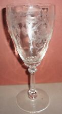 RARE c1928-37 HEISEY EMPRESS Etch #447 - SHORT Stem #3380 WATER GOBLET (1 of 18) picture