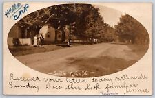 Middlebury Indiana (In Elkhart Co) S. Main St Homes in Oval~Sepia RPPC c1906 UDB picture