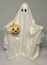 Byron Ghost Mold Ceramic Jack O' Lantern Halloween Figurine Holding Pumpkin  picture
