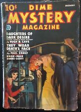 DIME MYSTERY  December 1935  G/VG  whipping horror  pulp. picture