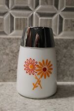 Starline 930 Dispensers Inc. Milk Glass w/ Orange Daisies Sugar Dispenser picture