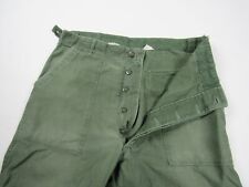 Vtg Early 60s US Army OG 107 Button Fly Trouser 34.5 x 31 Utility Pant Green picture