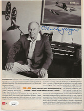 Chuck Yeager pilot REAL hand SIGNED Mag Pinup Photo JSA COA Sound Barrier picture