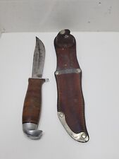 Vintage Finnish Leather Handle Fixed Blade Knife with Sheath - Finland   J picture