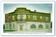 1953 Croissant D'Or Hotel & Restaurant Riviere Du Loup Quebec Canada Postcard picture