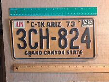 License Plate, Arizona, 1973, C-2 TK, Truck, Commercial, 3 CH - 824 picture